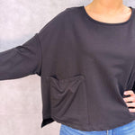 T- shirt manica lunga 8793 NERO OFELIA 