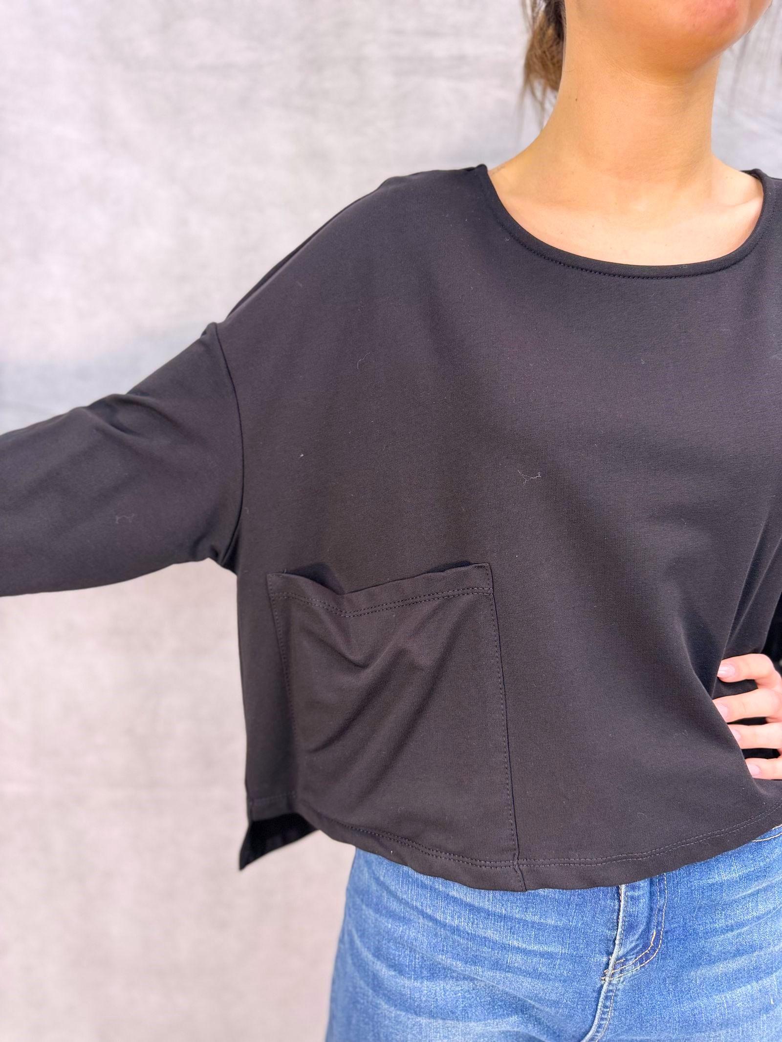 T- shirt manica lunga 8793 NERO OFELIA 