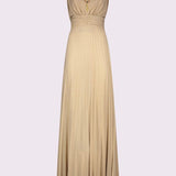 Abito lungo plissè con spacco laterale 511FD14005 51104302 GAUDI' 