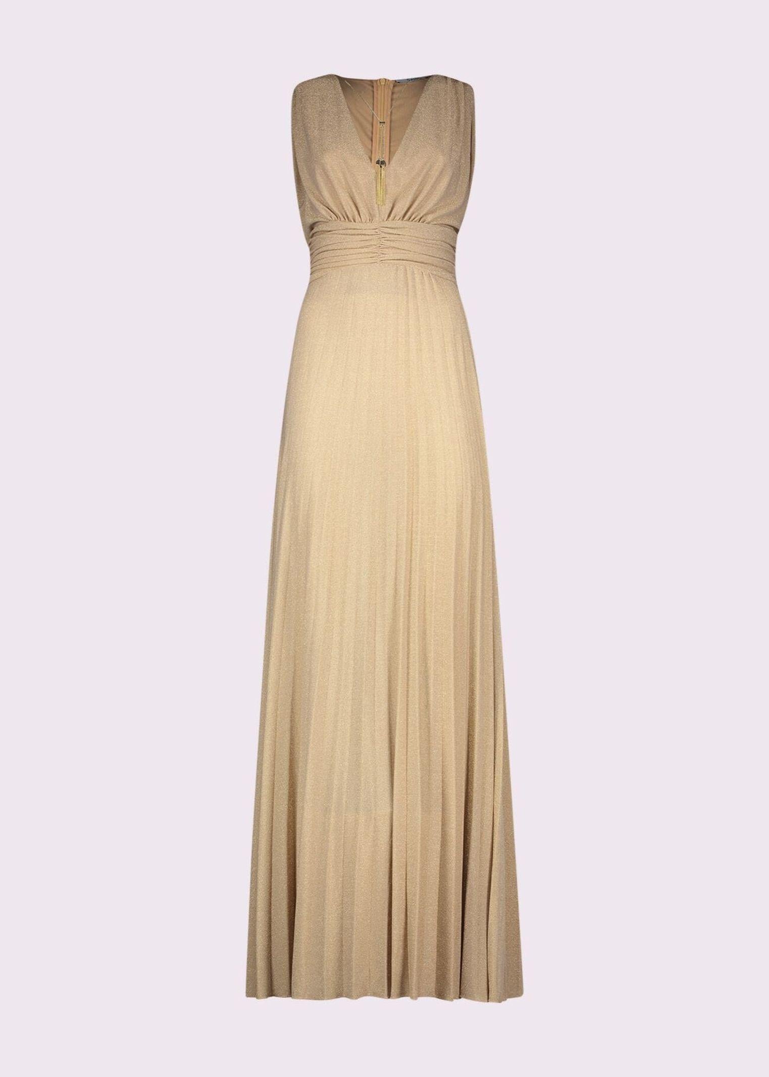 Abito lungo plissè con spacco laterale 511FD14005 51104302 GAUDI' 