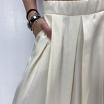 Gonna in raso con pieghe SK1027 PANNA OFELIA 