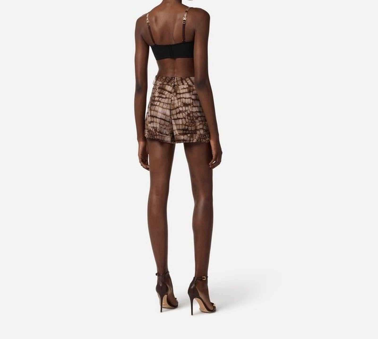Shorts stampa alligatore - Elisabetta Franchi SH00361E2 644 ELISABETTA FRANCHI 