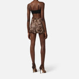 Shorts stampa alligatore - Elisabetta Franchi SH00361E2 644 ELISABETTA FRANCHI 