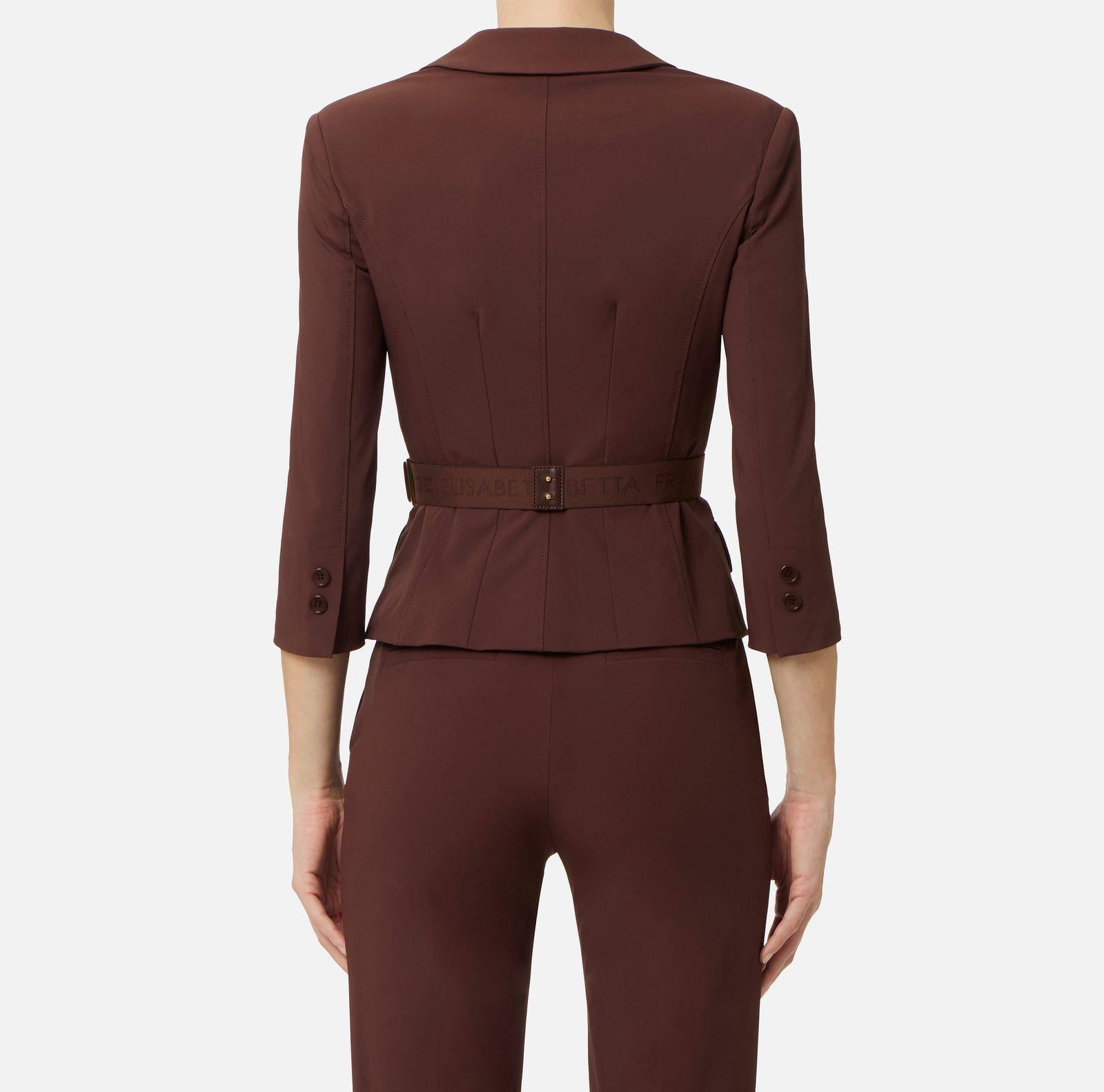 Giacca in tessuto tecnico bielastico - Elisabetta Franchi GI22461E2 644 ELISABETTA FRANCHI 