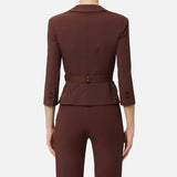 Giacca in tessuto tecnico bielastico - Elisabetta Franchi GI22461E2 644 ELISABETTA FRANCHI 