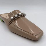 Sabot con perle e borchie 602 BEIGE CHIARINI 
