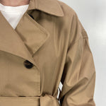 Trench lungo doppio petto B9322 CAMMELLO OFELIA 