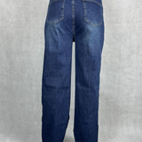 Jeans scuro vita alta gamba dritta