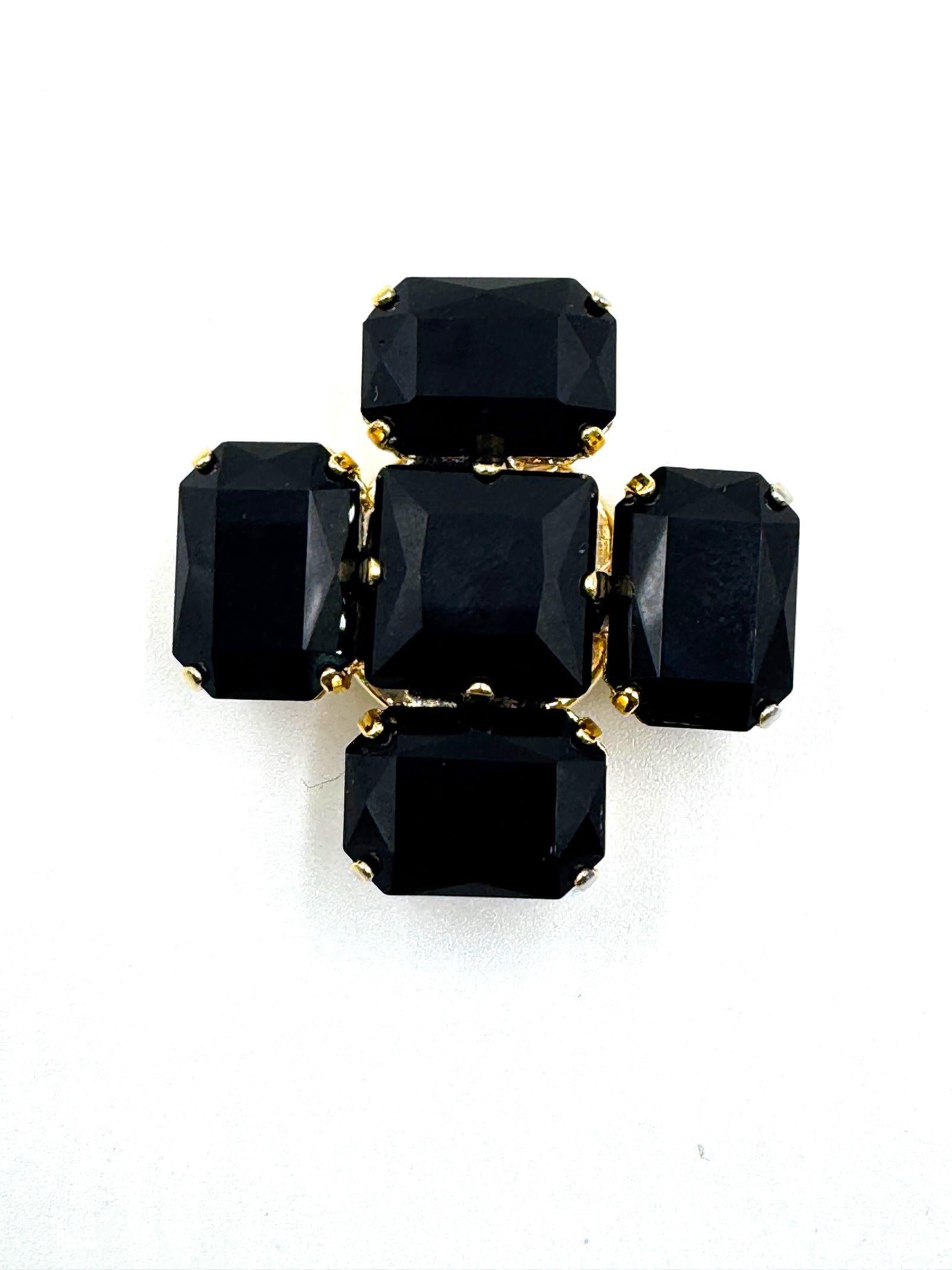 Ciondolo Copri Bottone Croce Quadra - Alevà COPRIBOTTONE NERO ALEVA' 