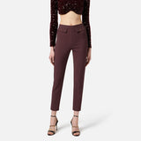 Pantalone slim fit con patte - Elisabetta Franchi PA12056E2 EA3 ELISABETTA FRANCHI 