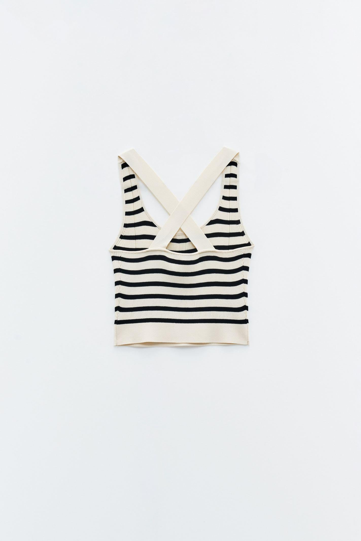 Top cropped a righe SSEM5002 FANTASIA RIGHE ELEH 