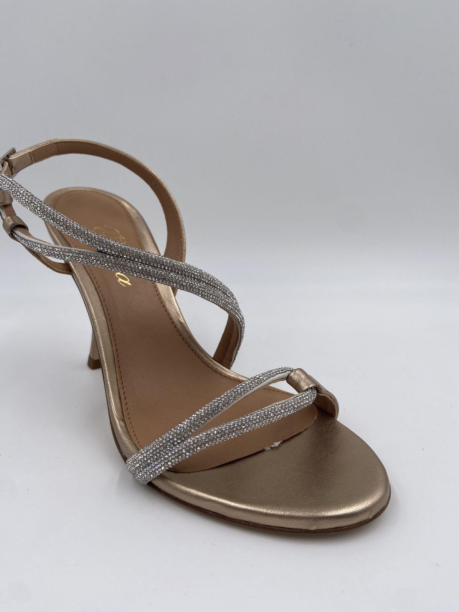 Sandalo alto con strass 2599 ORO OFELIA 