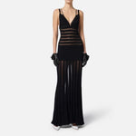 Abito Red Carpet con trasparenze - Elisabetta Franchi AM40Q51E2 110 ELISABETTA FRANCHI 