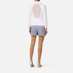 Shorts in cotone a righe - Elisabetta Franchi SH01262E2 019 ELISABETTA FRANCHI 