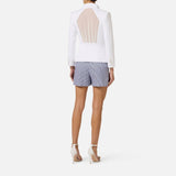 Shorts in cotone a righe - Elisabetta Franchi SH01262E2 019 ELISABETTA FRANCHI 