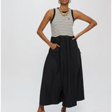 Abito bimateriale a righe - LolaCasademunt LS2616151 00N LOLA 