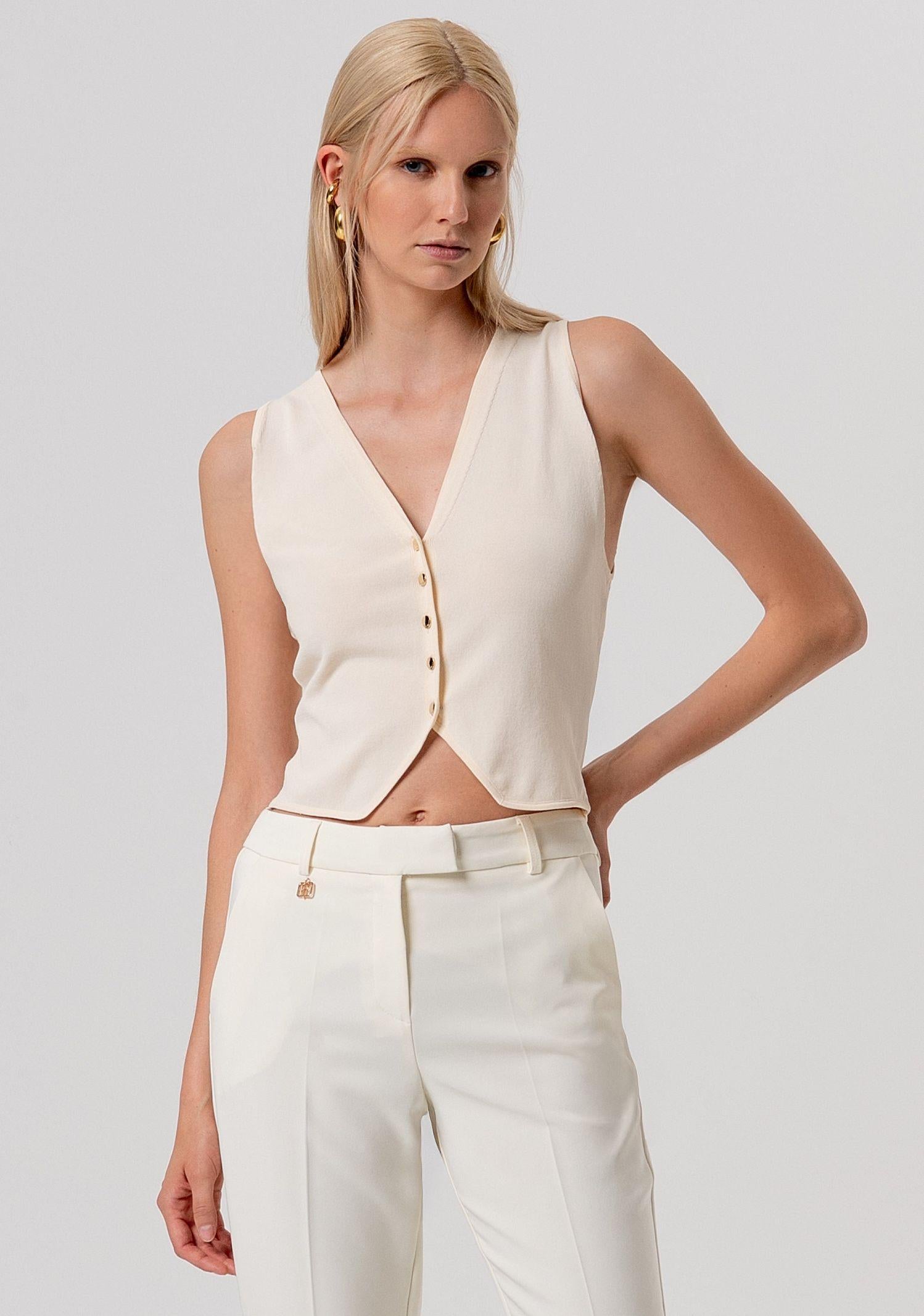 Gilet slim con bottoni - Fracomina FR26SJ5011K52401 B59 FRACOMINA 