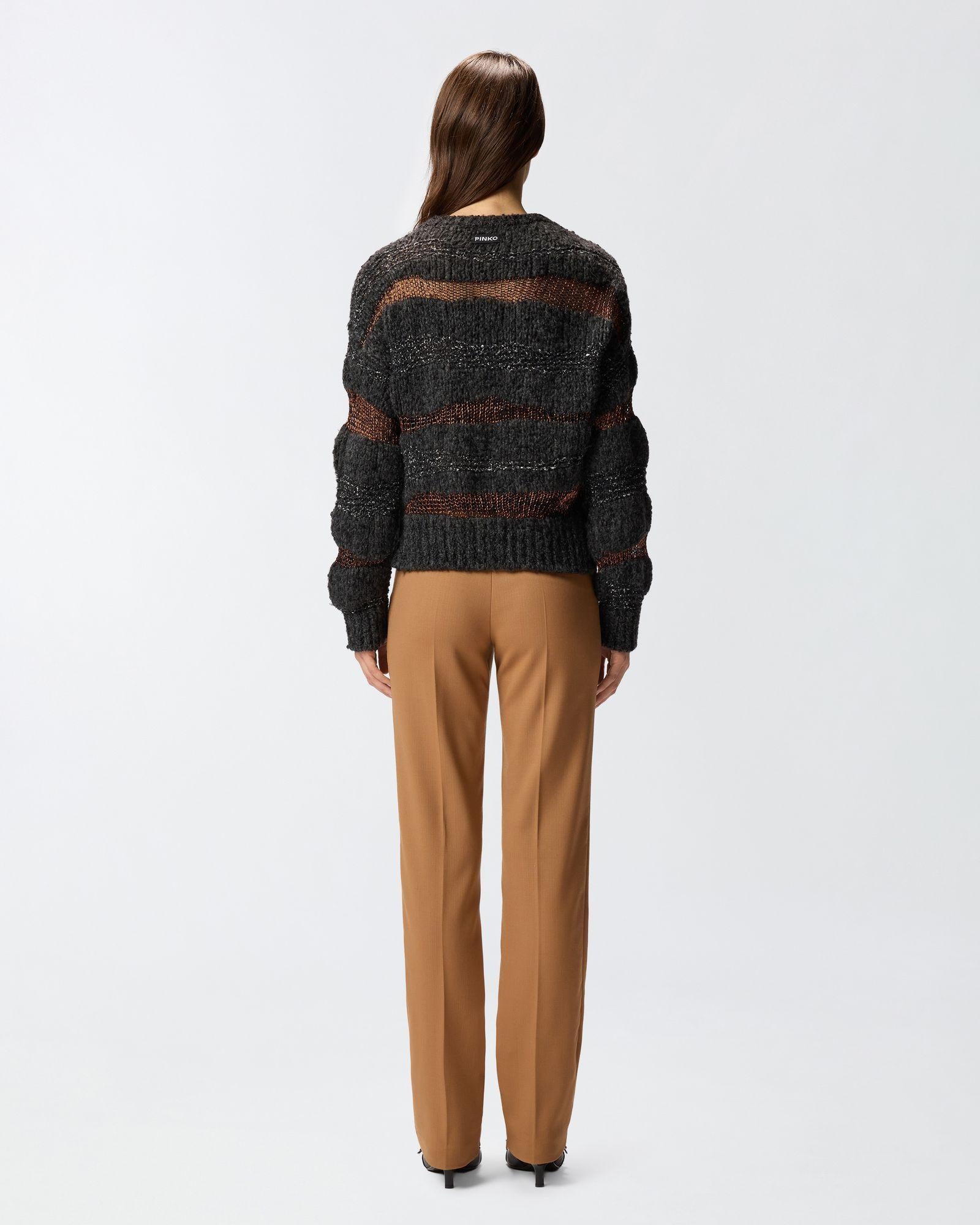 Maglione in jacquard 105688A2U3 ZI9 PINKO 