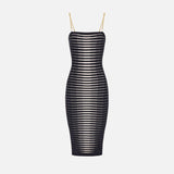 Abito con zebra jacquard - Elisabetta Franchi AM99S61E2 685 ELISABETTA FRANCHI 