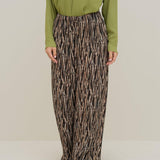 Pantalone in viscosa stampata