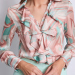 Camicia rouches satinata - Gaudi 511FD45004 51103801 GAUDI' 
