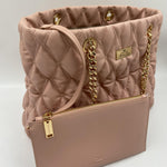 Borsa shopper grande in tessuto embossed - Elisabetta Franchi BS64A47E2 181 ELISABETTA FRANCHI 