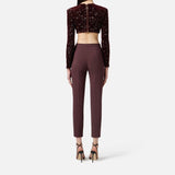 Pantalone slim fit con patte - Elisabetta Franchi PA12056E2 EA3 ELISABETTA FRANCHI 