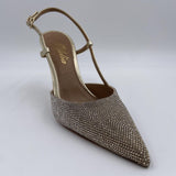 Sandalo alto con mini strass