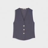 Gilet in crepe satin