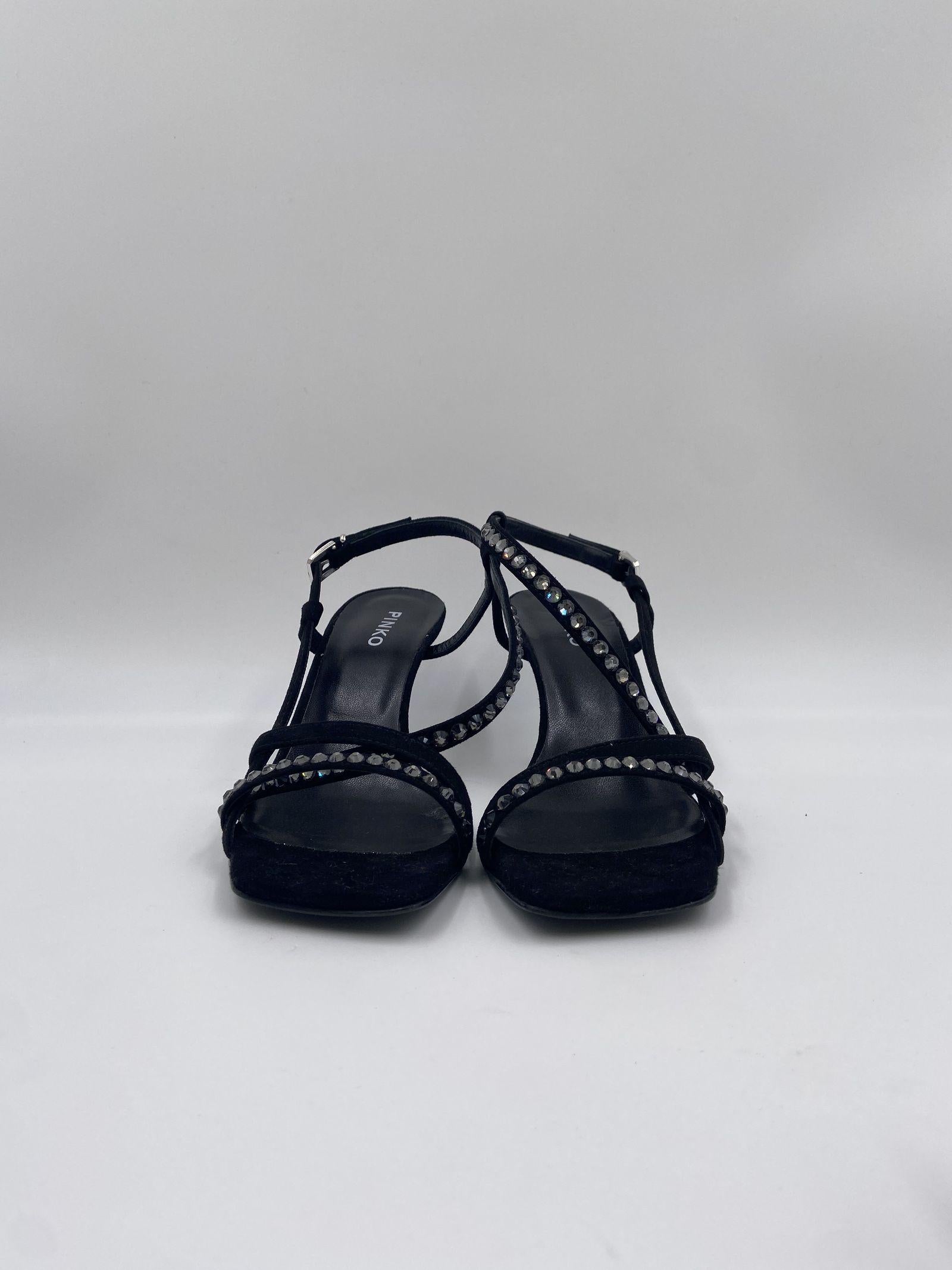 Sandalo scamosciato con strass - Pinko 100670-A0NZ Z99 PINKO 