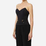 Top con dettagli zip - Elisabetta Franchi TO03656E2 110 ELISABETTA FRANCHI 