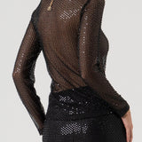 Blusa con strass FQ25WT1001W424R9 053 FRACOMINA 