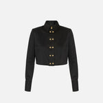 Camicia cropped in raso CA09756E2 110 ELISABETTA FRANCHI 