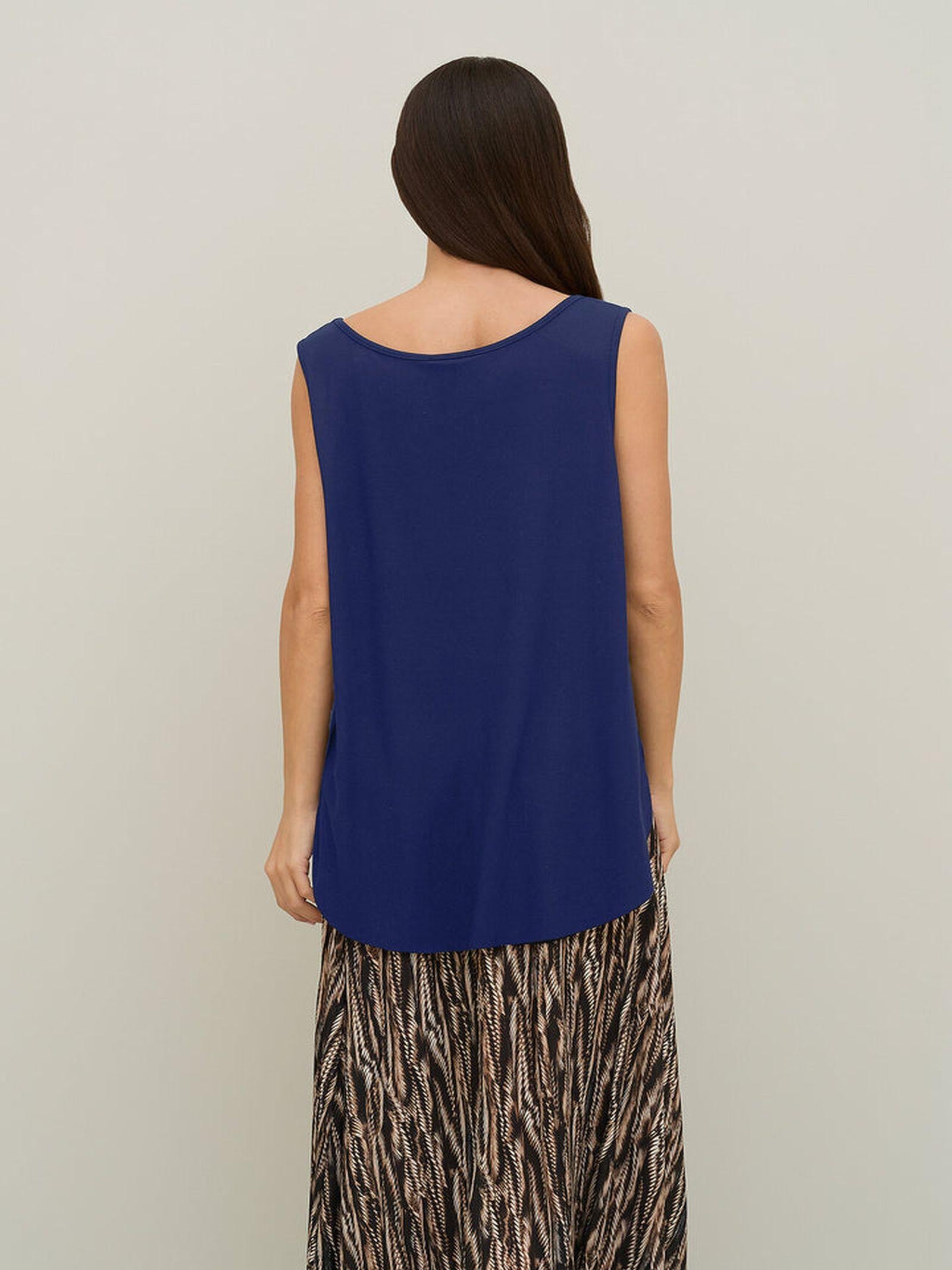 Maglia smanicata bimateriale - Carla G MILI20 D1 12 CARLA G. 