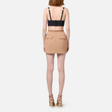 Top in doppio crèpe con placchetta logo TO00246E2 110 ELISABETTA FRANCHI 