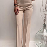 Pantalone con placca oro - Elisabetta Franchi PA00436E2 193 ELISABETTA FRANCHI 