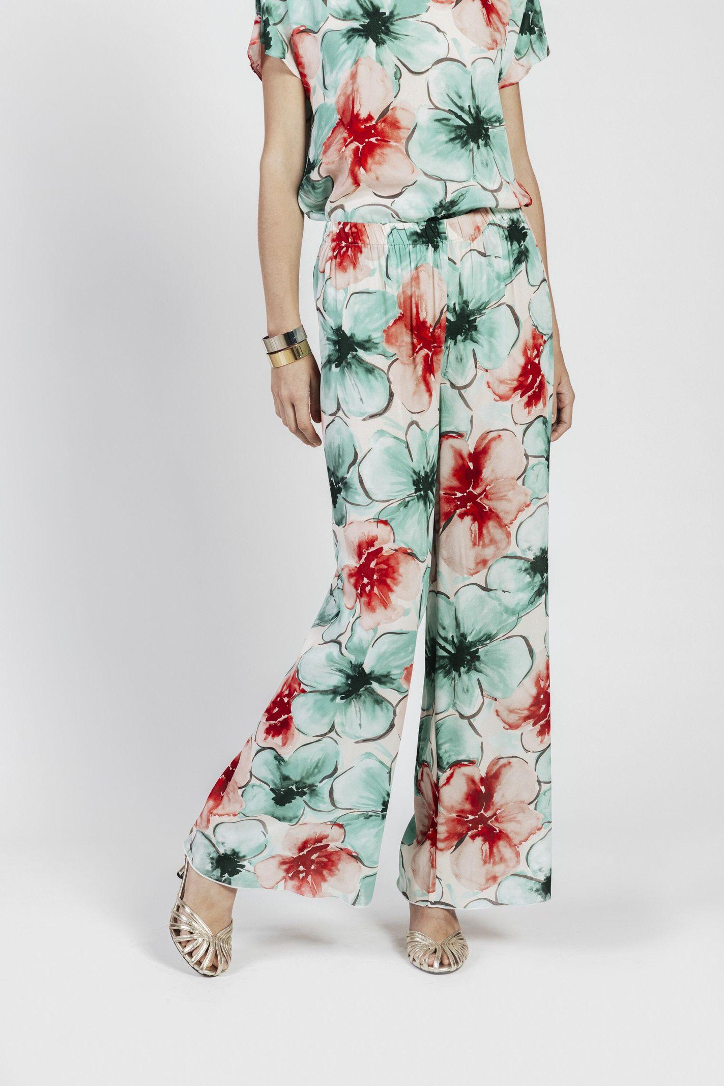 Pantalone fantasia floreale - Carla G PIOB31D6 36 CARLA G. 