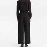 Pantaloni con tessuto sovrapposto EFW250183 NERO ELEH 