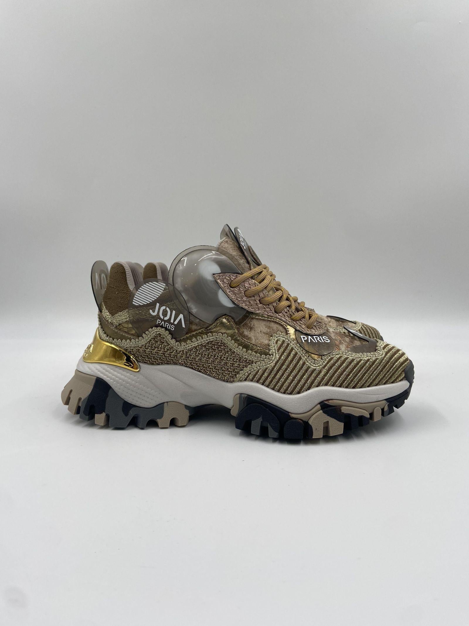 Sneakers Cloud oro e bianco 2502107 MARRONEBIANCO JOIAPARIS 