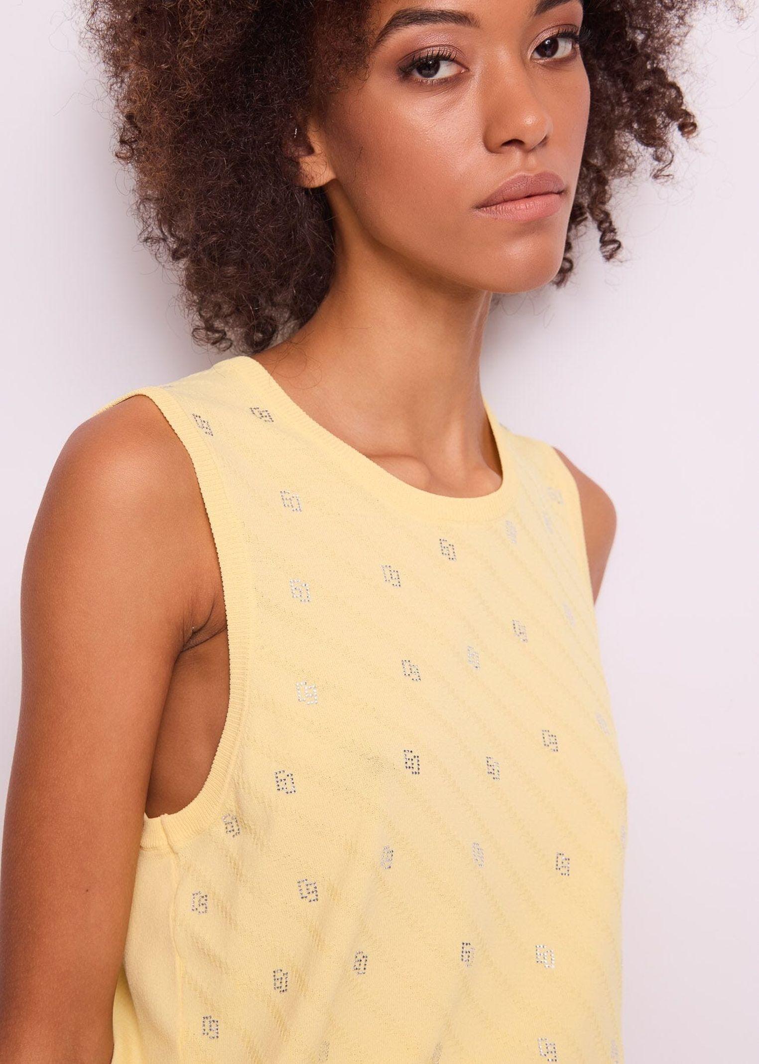 Gilet in maglia con strass 511BD53004 2722 GAUDI' 