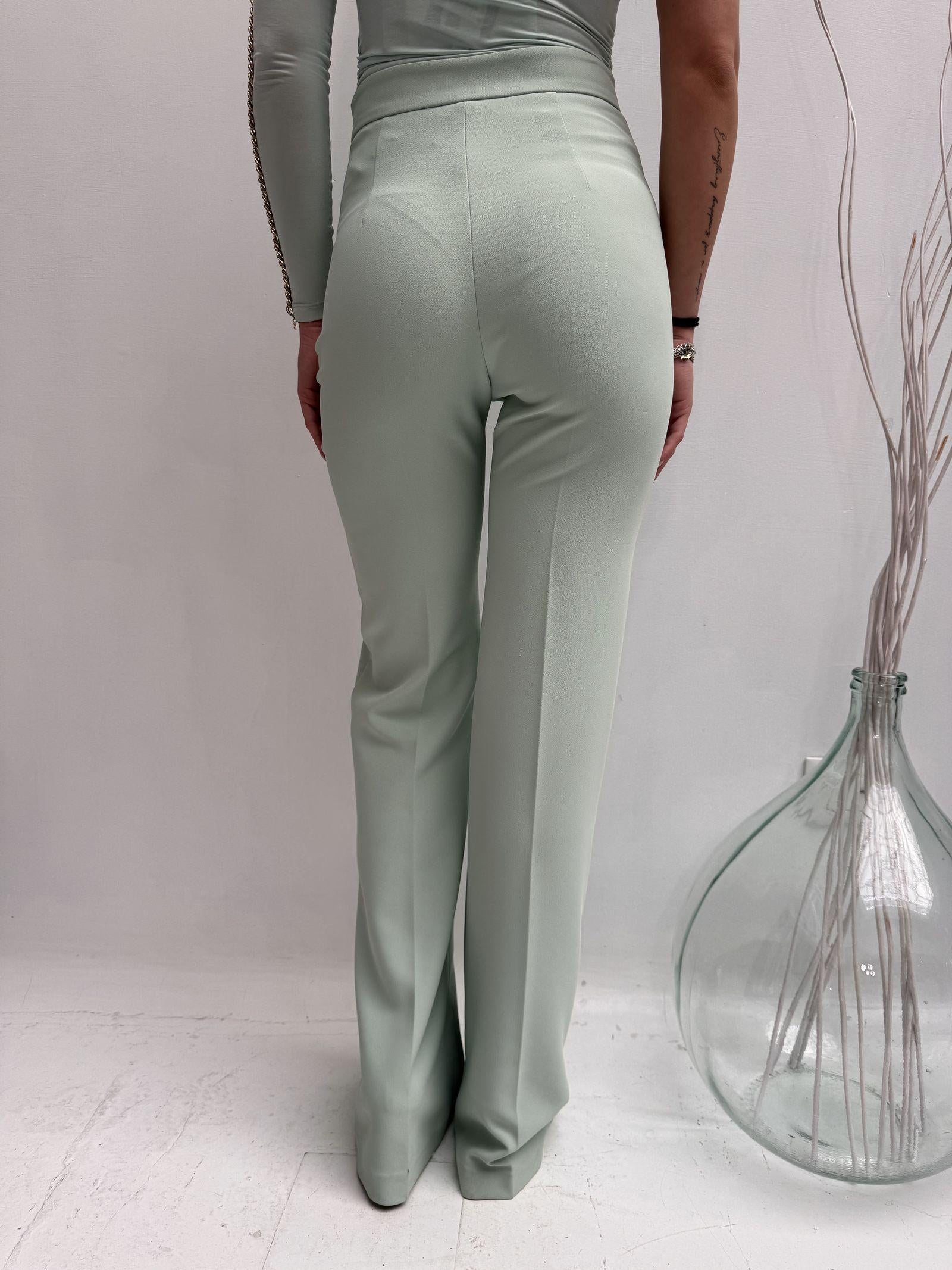 Pantalone con placca oro logata - Elisabetta Franchi PAT1541E2 BV9 ELISABETTA FRANCHI 