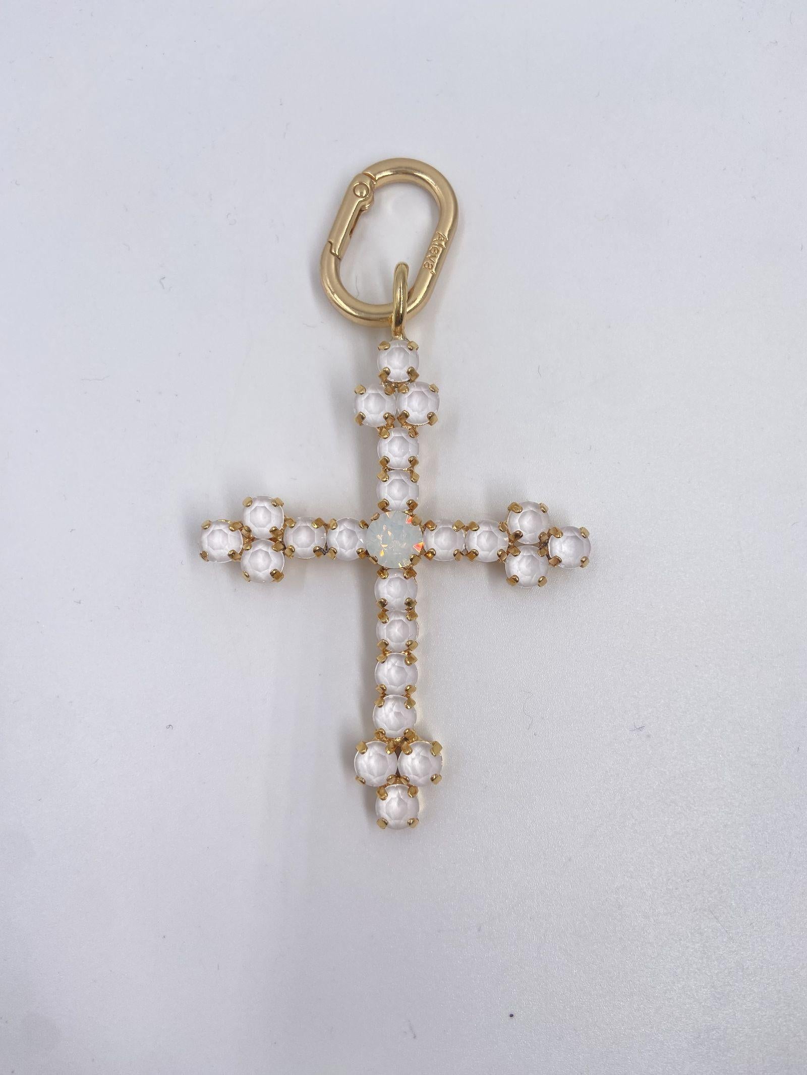 Ciondolo Croce Bizantina - Alevà BIZANTINA OROBIANCO ALEVA' 