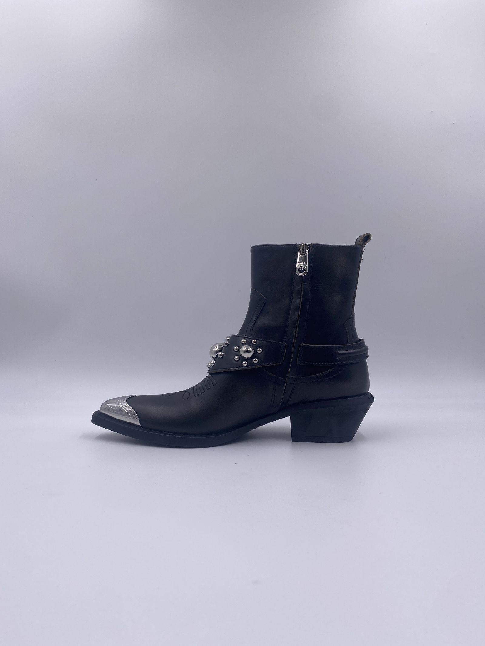 Stivale texano con punta metallica SD0195P056 Z99 PINKO 