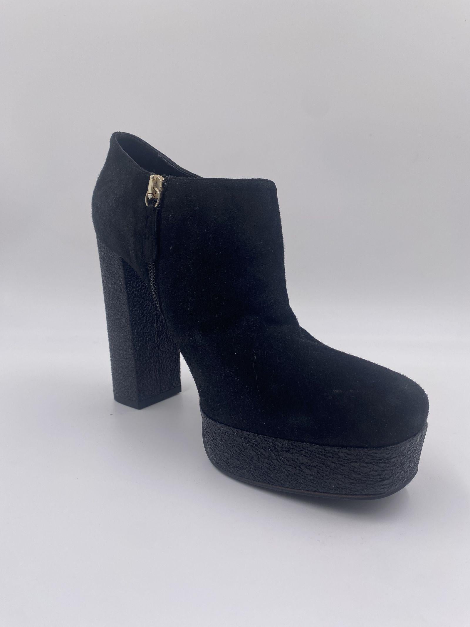 Tronchetto scamosciato con plateau - Lella Baldi LB645 NERO LELLA BALDI 