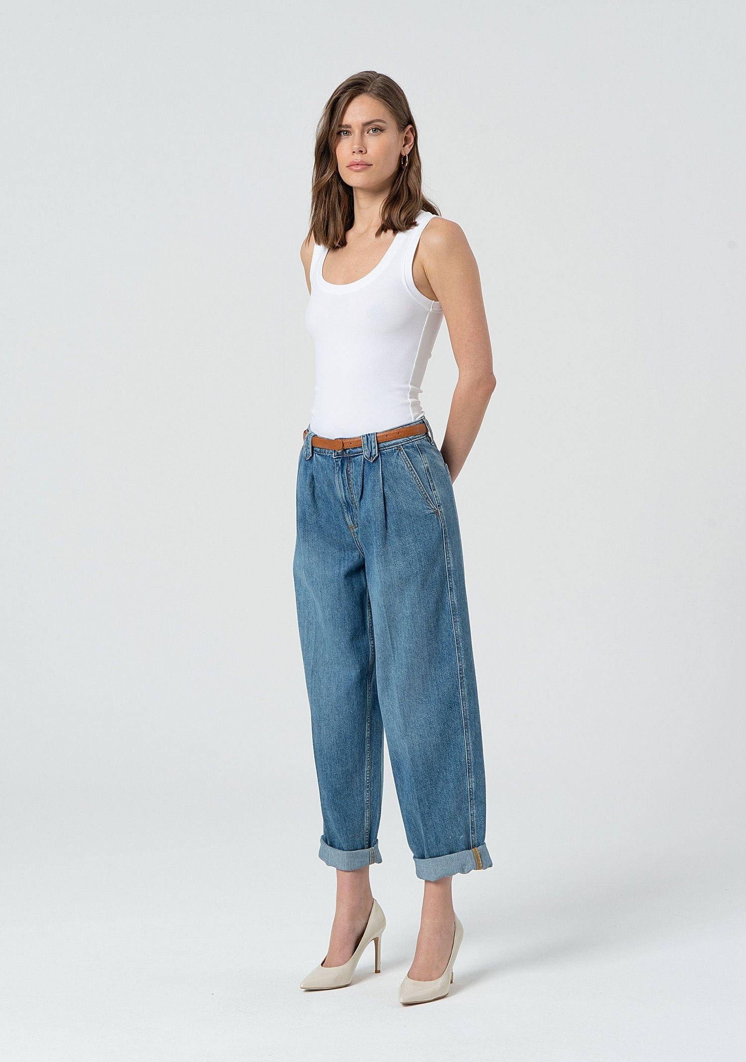 Jeans carrot in denim - Fracomina FP25SVD014D41902 258 FRACOMINA 