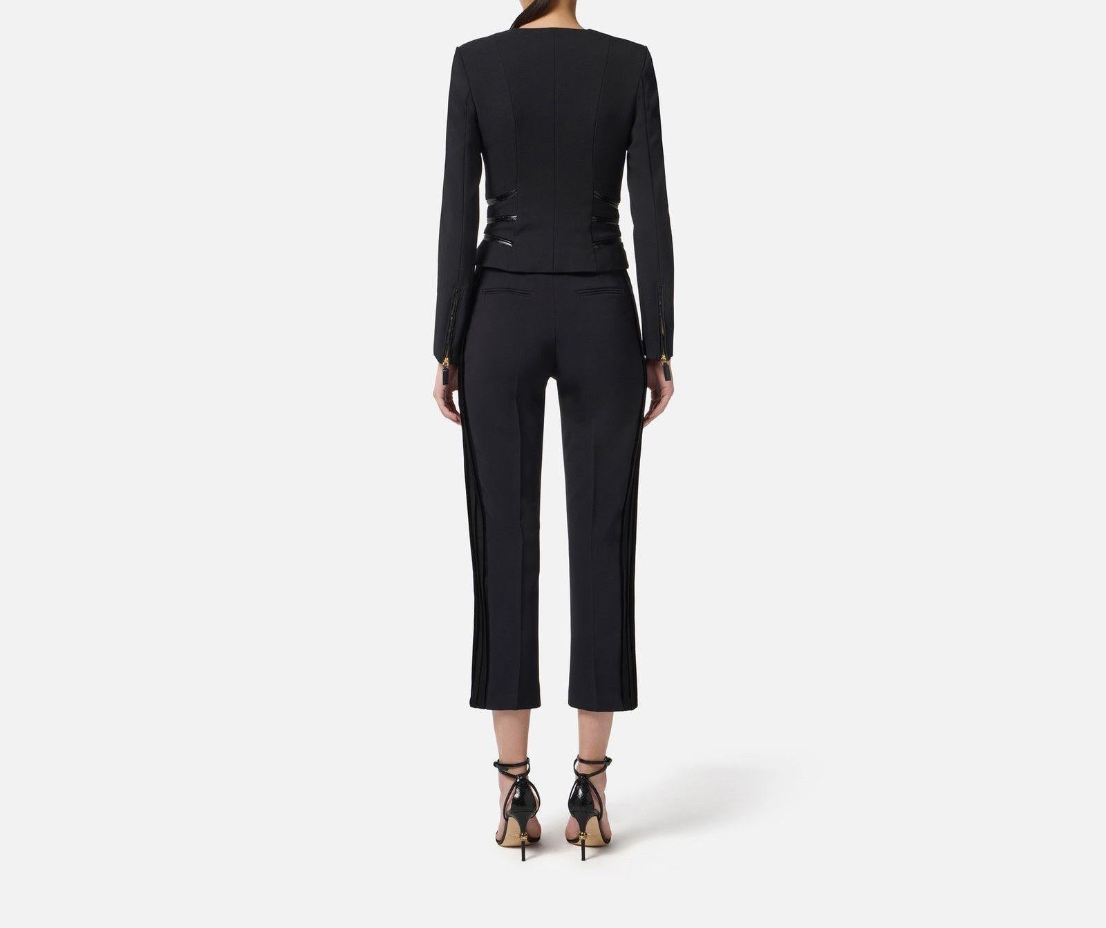 Giacca con dettagli zip - Elisabetta Franchi GI17356E2 110 ELISABETTA FRANCHI 