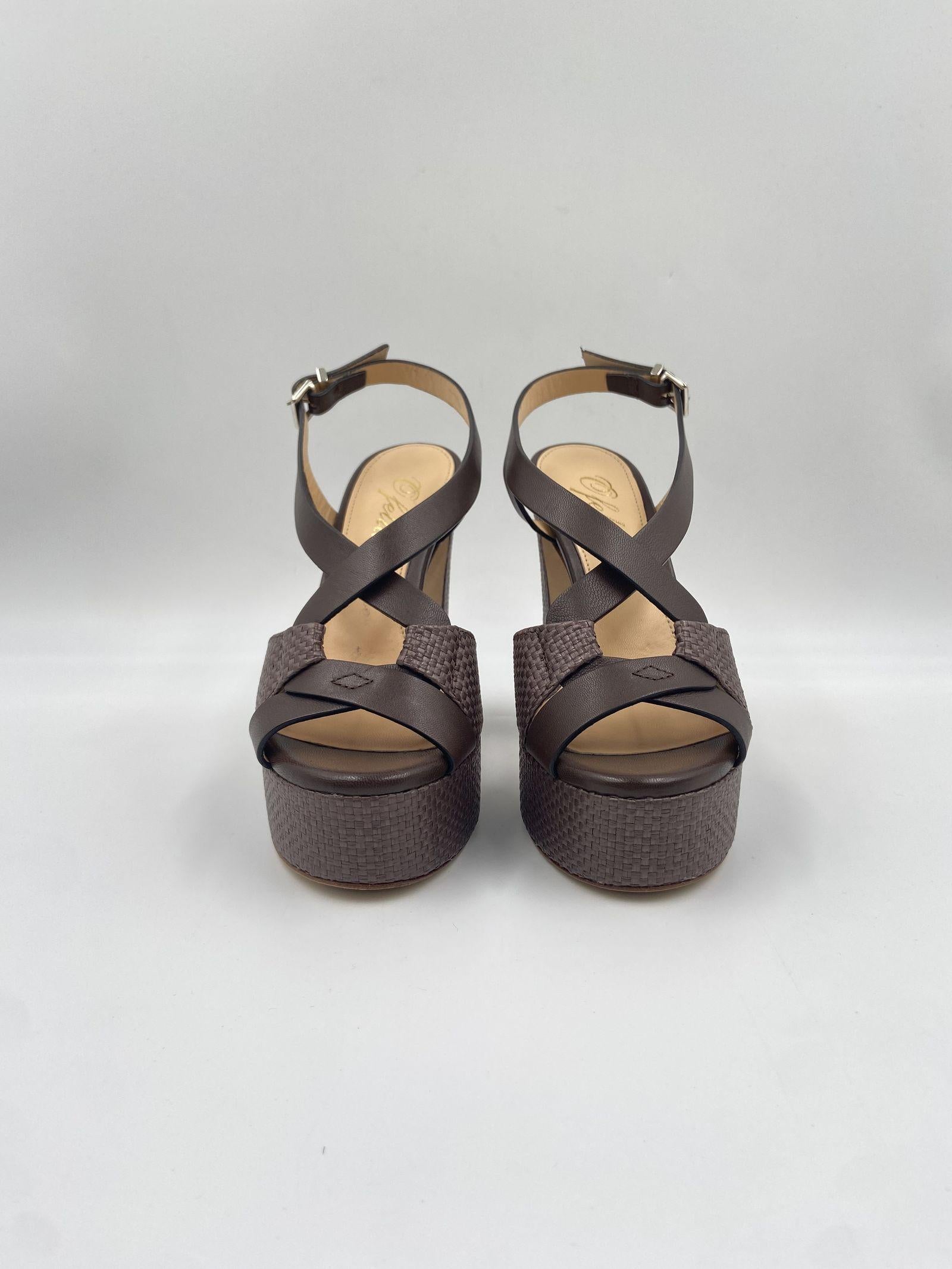 Sandalo con plateau - Ofelia 3101 MORO OFELIA 