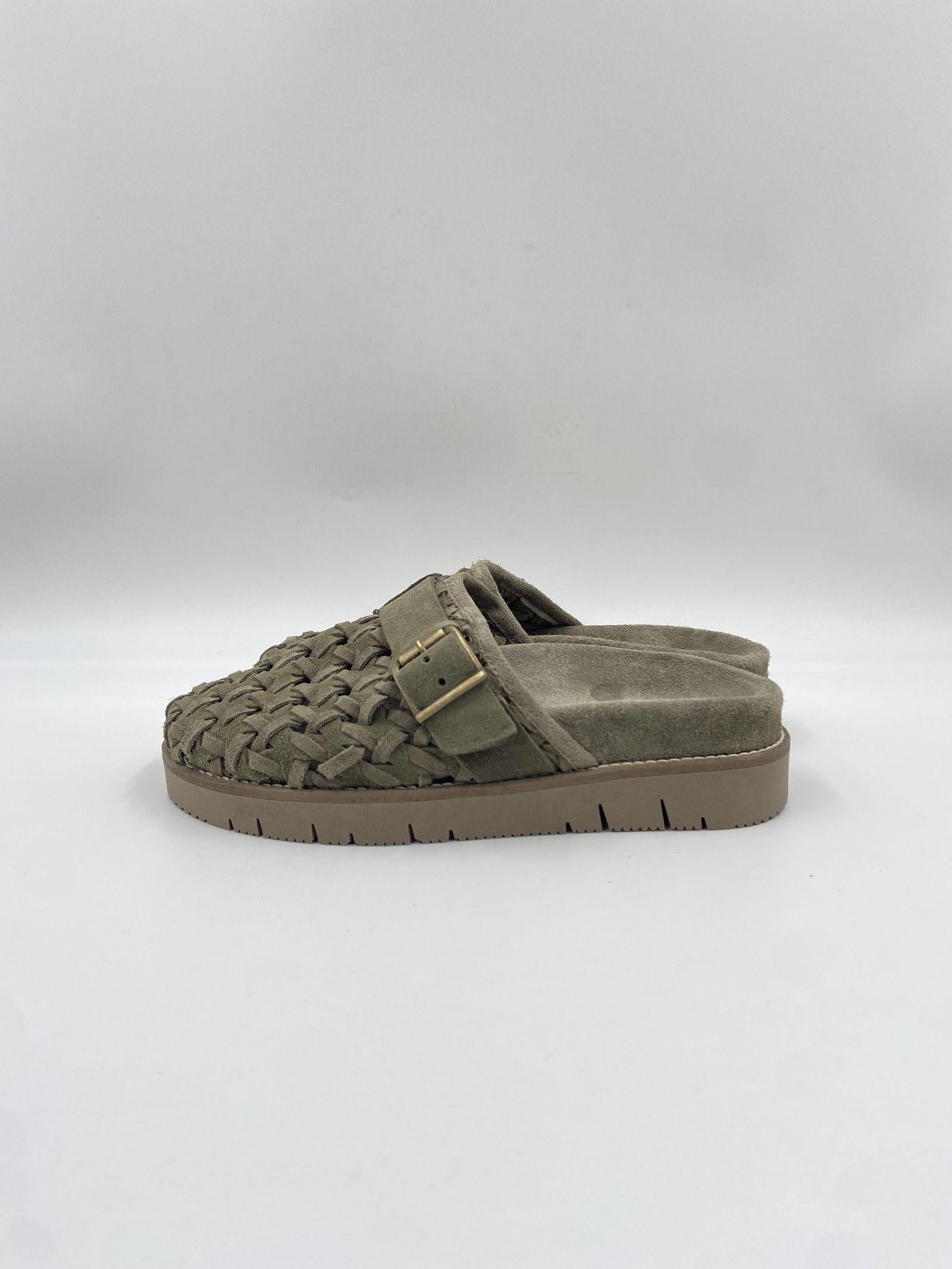 Sandalo Edra Wov in suede - Patrizia Bonfanti EDRAWOV MILITARE PATRIZIA BONFANTI 