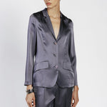 Giacca monopetto in satin IROM12D8 22 CARLA G. 