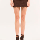 Minigonna in suede